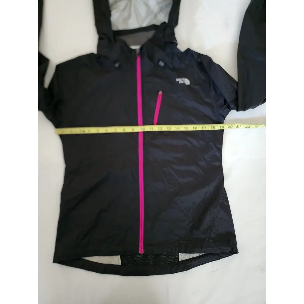 The North Face Women's Hooded Windbreaker Jacket Black/Pink Size S/P - Picture 10 of 12